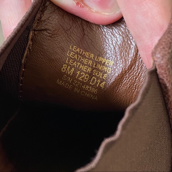 Tory Burch leather sueded brown stacked heel ankle boots booties  size 8M - Picture 7 of 8